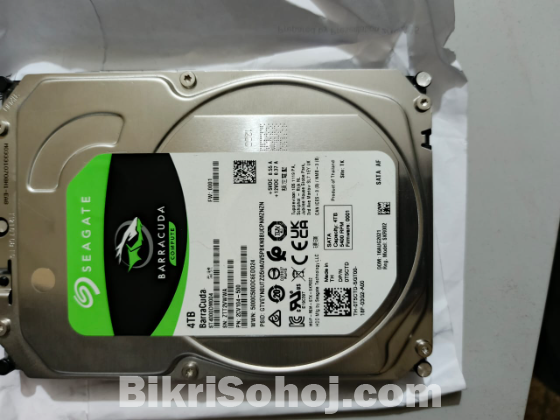 4 TB Hard disk. Seagate Barracuda